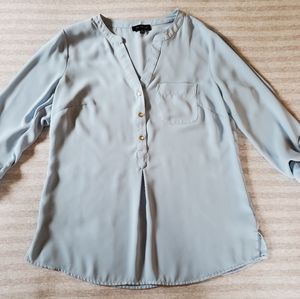 The Limited Roll Sleeve V-Neck Blouse